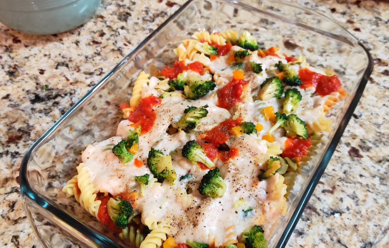 Baked veggie pasta