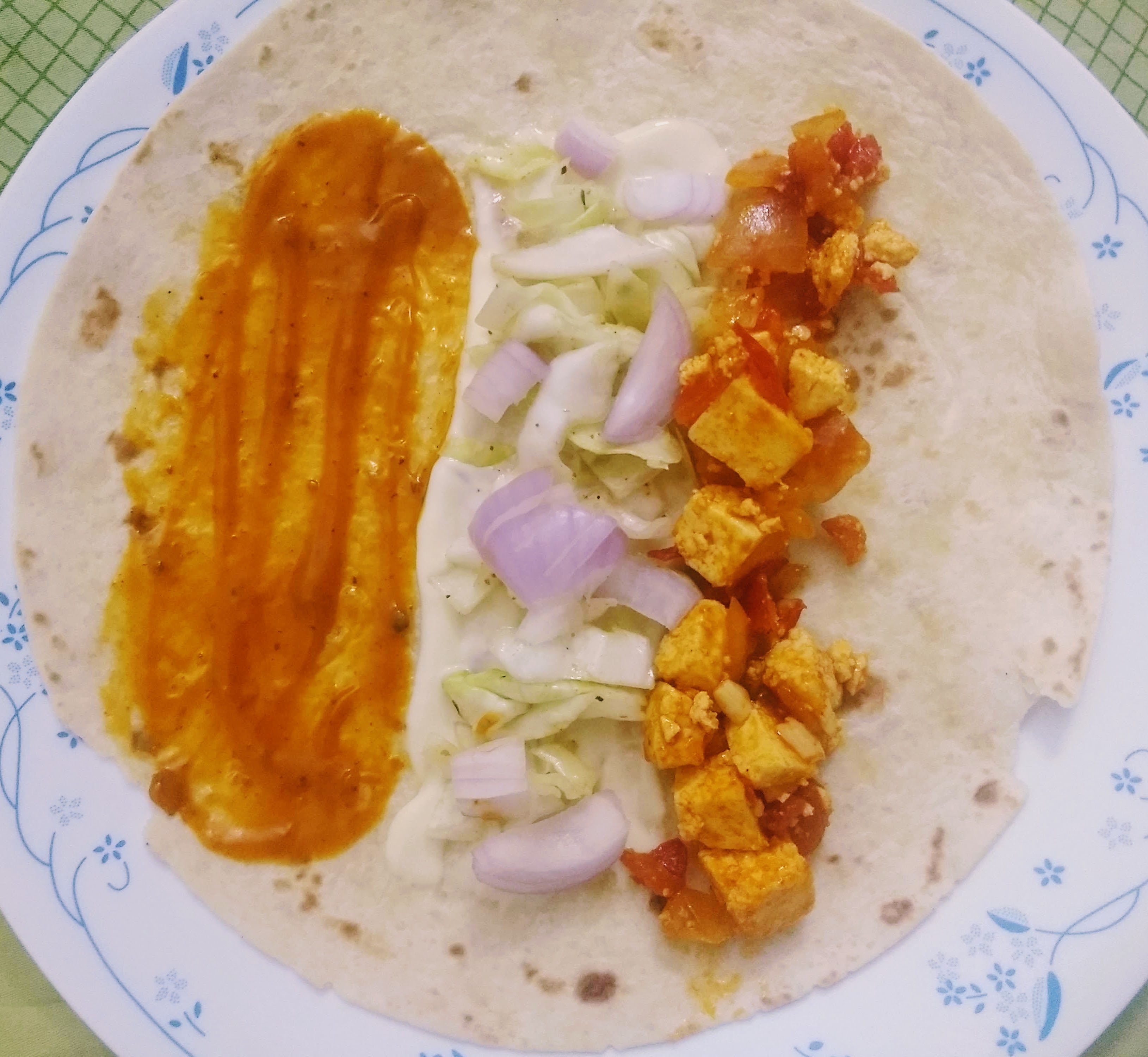Paneer kathi roll